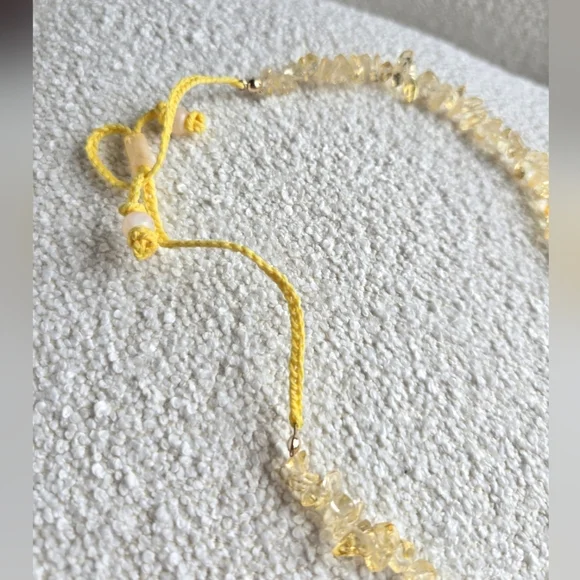 NWT! Free People, Single Strand Beaded Necklace, Citrene -NEW! - Picture 9 of 9